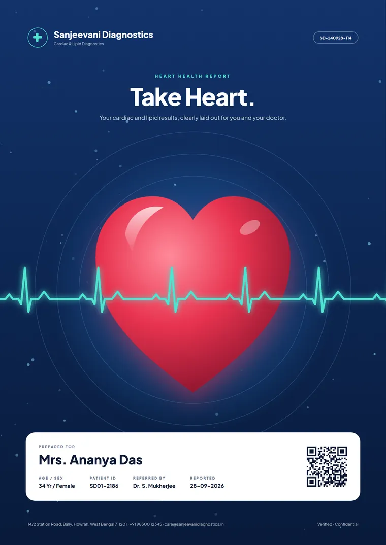 Heart Care smart report cover design