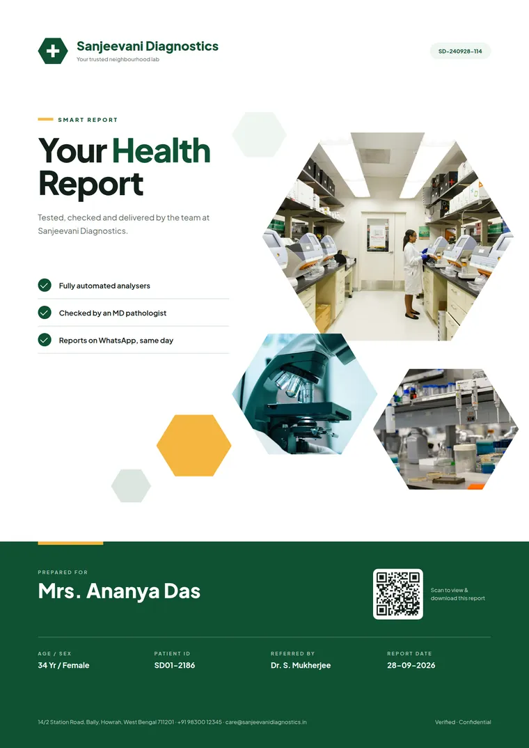 Lab Showcase smart report cover design