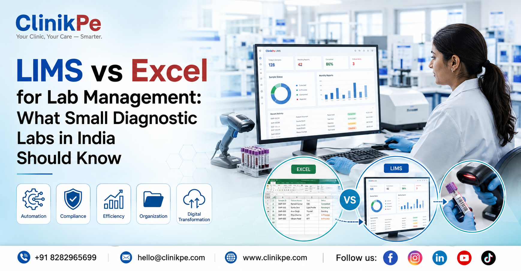 LIMS vs Excel for Lab Management: What Small Diagnostic Labs in India Should Know